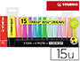 ROTULADOR STABILO BOSS FLUORESCENTE 70 BLISTER DE 15 UNIDADES COLORES SURTIDOS