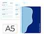 AGENDA ESCOLAR LIDERPAPEL 25-26 ESPIRAL WAVES AZUL OSCU RO SEMANA VISTA A5 BILINGE PAPEL FSC 80 GR