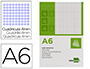 BLOC NOTAS LIDERPAPEL CUADRO 4MM A6 80 HOJAS 60G/M2 PERFORADO