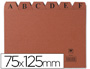 INDICE FICHERO LIDERPAPEL CARTON N2 75X125 MM
