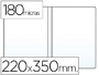 FUNDA PORTADOCUMENTO CUARTO DOBLE 180 MICRAS PVC TRANSPARENTE 220X350MM