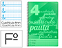 CUADERNO ESPIRAL LIDERPAPEL FOLIO PAUTAGUIA TAPA PLASTICO 80H 75GR CUADRO PAUTADO 4MM CON MARGEN COLOR VERDE