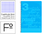 CUADERNO ESPIRAL LIDERPAPEL FOLIO PAUTAGUIA TAPA PLASTICO 80H 75GR CUADRO PAUTADO 3MM CON MARGEN COLOR AZUL