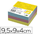 TACO PAPEL LIDERPAPEL SIN ENCOLAR COLORES 400 HOJAS 95X90X40 MM 80 GR