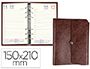 AGENDA ANILLAS LIDERPAPEL TINDE 15X21 CM DIA PAGINA MARRON SIMIL PIEL ENVEJECIDA PAPEL 70 GR