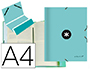 CARPETA ANTARTIK CLASIFICADORA A4 12 DEPARTAMENTOS GOMA CARTON FORRADO COLOR MENTA
