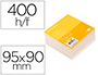 TACO PAPEL LIDERPAPEL SIN ENCOLAR BLANCO 400 HOJAS 95X90X40 MM 80 GR