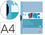 CARPETA LIDERPAPEL DOSSIER PINZA LATERAL POLIPROPILENO DIN A4 CELESTE OPACO 30 HOJAS PINZA DESLIZANTE