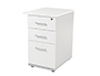 CAJONERA ROCADA CON TRES CAJONES SERIE STORE 60X50X72 CM ACABADO AN04 GRIS/BLANCO