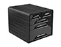 FICHERO CAJONES DE SOBREMESA CEP 5 CAJONES MIXTOS NEGRO/NEGRO 360X288X270 MM