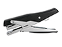 GRAPADORA Q-CONNECT DE TENAZA METALIZADA Y NEGRA KF14867 TACTO SUAVE CAPACIDAD 25 HOJAS USA GRAPAS 24/6 Y 26/6