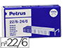 GRAPAS PETRUS N 22/6 GALVANIZADA CAJA DE 1000 UNIDADES