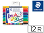 ROTULADOR STAEDTLER 3004 DOBLE PUNTA PARA LETTERING ESTUCHE DE 12 UNIDADES COLORES SURTIDOS