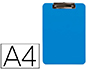 PORTANOTAS Q-CONNECT PLASTICO DIN A4 CELESTE 2,5MM