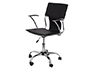 SILLA GIRATORIA PYC RESPALDO MEDIO REGULABLE EN ALTURA SIMILPIEL NEGRA 860+90X480X440 MM