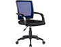 SILLA GIRATORIA Q-CONNECT RESPALDO MEDIO REGULABLE EN ALTURA 900+100X560X570 MM COLOR AZUL