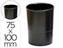 CUBILETE PORTALAPICES Q-CONNECT NEGRO OPACO PLASTICO 100% RECICLADO REDONDO DIAMETRO 75 MM ALTO 100 MM