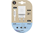 CARGADOR DOBLE BLANCO+CABLE BRAIDED NYLON LIGHTNING (PARA APPLE), ALTO RENDIMIENTO2,4