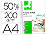 PAPEL Q-CONNECT FOTO MATE DOBLE CARA DIN A4 PARA FOTOCOPIAS E IMPRESORAS INK- JET BOLSA DE 50 HOJAS 220 GR