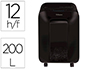 DESTRUCTORA DE DOCUMENTOS FELLOWES LX-200 CAPACIDAD DE CORTE 12 H SEGURIDAD P4 DESTRUYE GRAPAS CLIPS Y