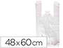 BOLSA CAMISETA RECICLADA 70% BLANCA 50 MC 48X60 CM APTA LEGISLACION DE BOLSAS 2021