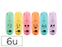 ROTULADOR LIDERPAPEL MINI FLUORESCENTE PASTEL PUNTA BISELADA ESTUCHE DE 6 UNIDADES COLORES SURTIDOS