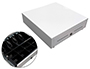 CAJON PORTAMONEDAS 8 MONEDEROS 4 BILLETEROS CON LLAVE MANUALBLANCO 410X415X110 MM