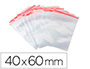 BOLSA PLASTICO AUTOCIERRE Q-CONNECT 40X60 MM PAQUETE DE 100 UNIDADES