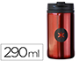 VASO ANTARTIK ACERO INOXIDABLE CON TAPA DOSIFICADOR DE SEGURIDAD Y BASE ACOLCHADA 290 ML COLOR ROJO