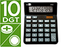 CALCULADORA LIDERPAPEL SOBREMESA XF20 10 DIGITOS SOLAR Y PILAS COLOR NEGRO 127X105X24 MM