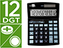 CALCULADORA LIDERPAPEL SOBREMESA XF29 12 DIGITOS SOLAR Y PILAS COLOR NEGRO 190X140X30 MM