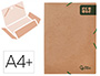 CARPETA LIDERPAPEL GOMAS DIN A4+ 3 SOLAPAS ECOUSE CARTULINA 400 G/M2 COLOR KRAFT MARRON