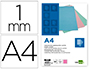 TAPA ENCUADERNACION LIDERPAPEL CARTON A4 1 MM ROSA PAQUETE DE 50 UNIDADES