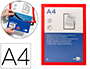 MARCO PORTA ANUNCIOS LIDERPAPEL MAGNETICO DIN A4 DORSO ADHESIVO REMOVIBLE COLOR ROJO