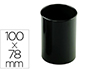 CUBILETE PORTALAPICES FAIBO NEGRO OPACO PLASTICO RECICLADO DIAMETRO 78 MM ALTO 100 MM ALTO