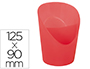 CUBILETE PORTALAPICES ESSELTE CORAL TRANSLUCIDO PLASTICO COLOUR BREEZE REDONDO DIAMETRO 90 MM ALTO 125 MM