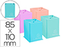 CUBILETE PORTALAPICES EXACOMPTA AQUAREL COLORES PASTEL OPACOS CARTON CON 4 COMPARTIMENTOS 85X110 MM