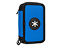PLUMIER ESCOLAR ANTARTIK TRIPLE CREMALLERA COLOR AZUL 36 PIEZAS