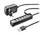 HUB NGS TINY 7 PUERTOS CON ADAPTADOR CORRIENTE USB 2.0