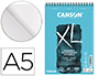 BLOC DIBUJO ACUARELA CANSON XL AQUARELLE GRANO FINO DIN A5 MICROPERFORADO ESPIRAL 14,8X21 CM 20 HOJAS 300 GR/M2