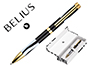 BOLIGRAFO BELIUS DUALITA CUERPO NEGRO COLOR BLANCO TINTA AZUL CAJA DE DISEO