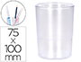 CUBILETE PORTALAPICES Q-CONNECT TRANSPARENTE PLASTICO DIAMETRO 75 MM ALTO 100 MM