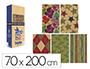 PAPEL DE REGALO BASIKA KRAFT TODO AO ROLLO ANCHO 70 CM LONGITUD 2 M DISEOS SURTIDOS GRAMAJE 50 GR