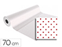 PAPEL DE REGALO BASIKA POLIPROPILENO TRANSPARENTE/ PUNTOS ROJOS BOBINA ANCHO 70 CM LONGITUD 50 MT