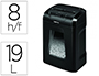 DESTRUCTORA DE DOCUMENTOS FELLOWES 12C CAPACIDAD 8H SEGURIDAD P4 GRAPAS CLIPS Y TARJETAS PAPELERA 19 L