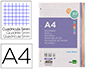 RECAMBIO LIDERPAPEL A4 200+50 HOJAS 90G/M2 CUADRO 5 MM 4 TALADROS BANDAS DE 5 COLORES