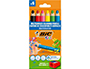 LAPICES DE COLORES BIC MULTISUPERFICIES TRIANGULARES MINA BORRABLE CAJA DE 6 UNIDADES COLORES SURTIDOS +
