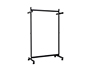 PERCHERO ROCADA MAULSAMBA 10 COLGADORES CABALLETE CON RUEDAS COLOR NEGRO 116X508X1725 MM