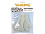 GLOBO 100% LATEX BIODEGRADABLE CRISTAL CONFETTI METALIZADO BOLSA CON SOLAPA DE 3 UNIDADES