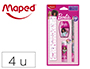 MINI SET PAPELERIA MAPED BARBIE 4 PIEZAS